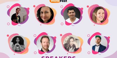 Photos of the first 8 WordFest Live 2021 Speakers