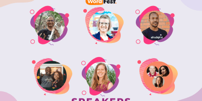 headshots of group 5 WordFest speakers