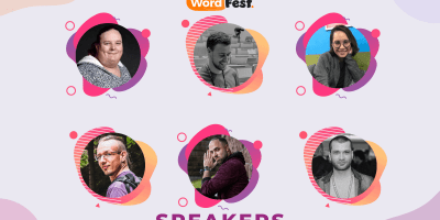 headshots of group 6 WordFest speakers